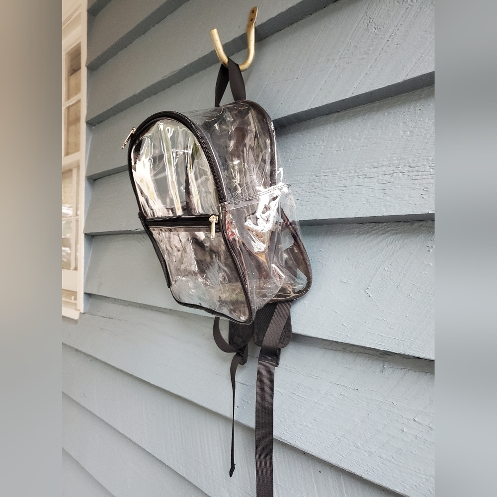Clear Mini Backpack With Black Trim - image 2